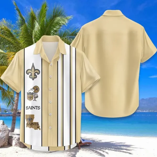 New Orleans Saints Hawaiian Shirt Trending Classic Color Contrast AZHWS673