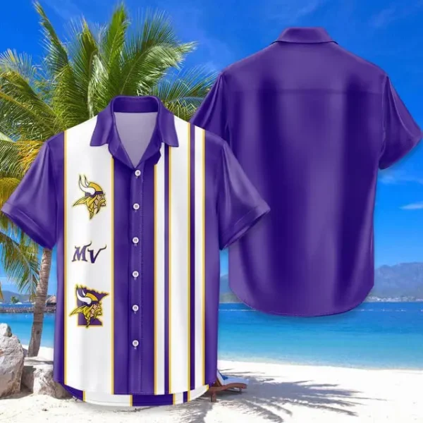 Minnesota Vikings Hawaiian Shirt Trending Classic Color Contrast AZHWS674