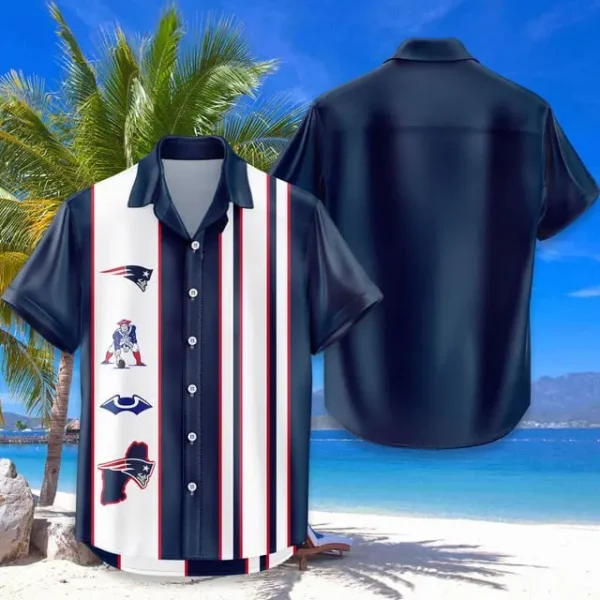 New England Patriots Hawaiian Shirt Trending Classic Color Contrast AZHWS675