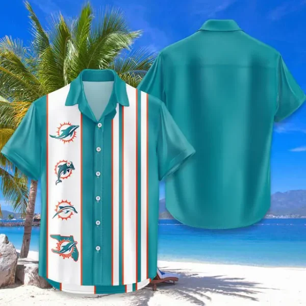 Miami Dolphins Hawaiian Shirt Trending Classic Color Contrast AZHWS677