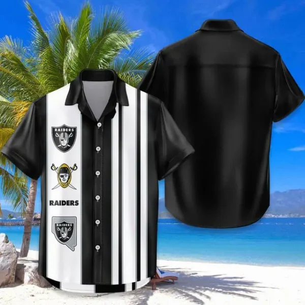 Las Vegas Raiders Hawaiian Shirt Trending Classic Color Contrast AZHWS679