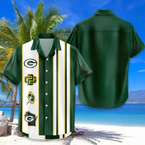 Green Bay Packers Hawaiian Shirt Trending Classic Color Contrast AZHWS683