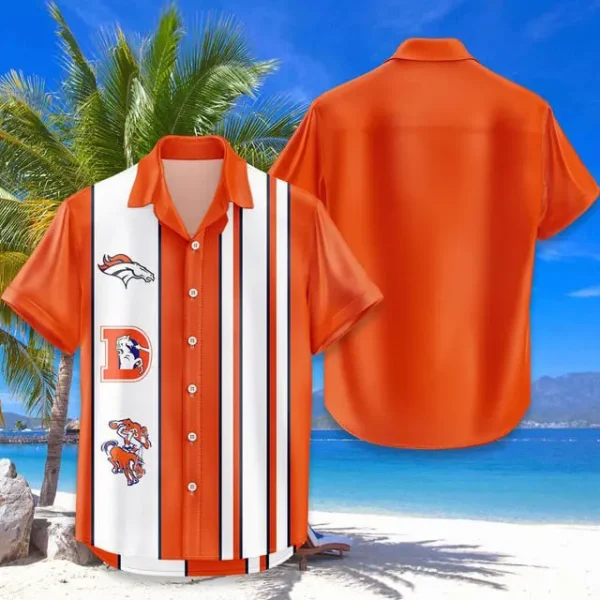 Denver Broncos Hawaiian Shirt Trending Classic Color Contrast AZHWS686