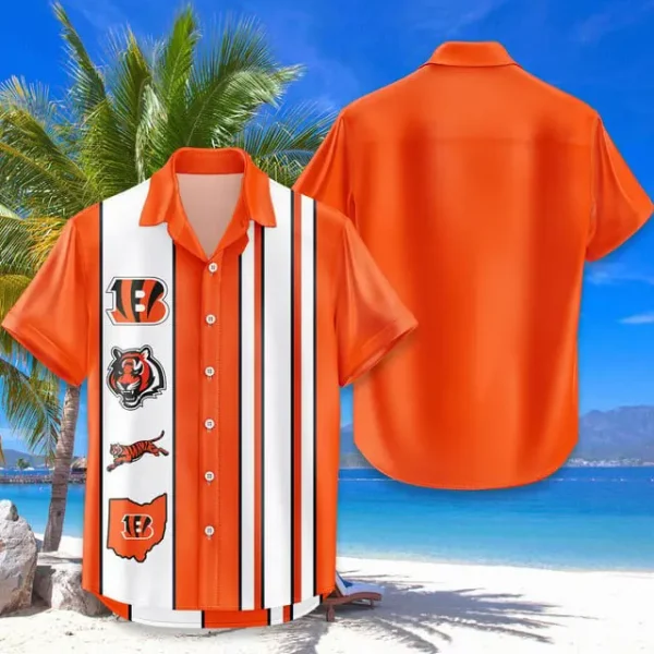 Cincinnati Bengals Hawaiian Shirt Trending Classic Color Contrast AZHWS687