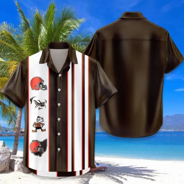 Cleveland Browns Hawaiian Shirt Trending Classic Color Contrast AZHWS688