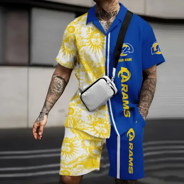 Los Angeles Rams Summer Hawaiian Combo Shirt and Short Trending 2025