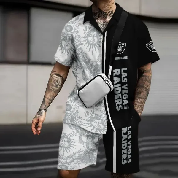 Las Vegas Raiders Summer Hawaiian Combo Shirt and Short Trending 2025