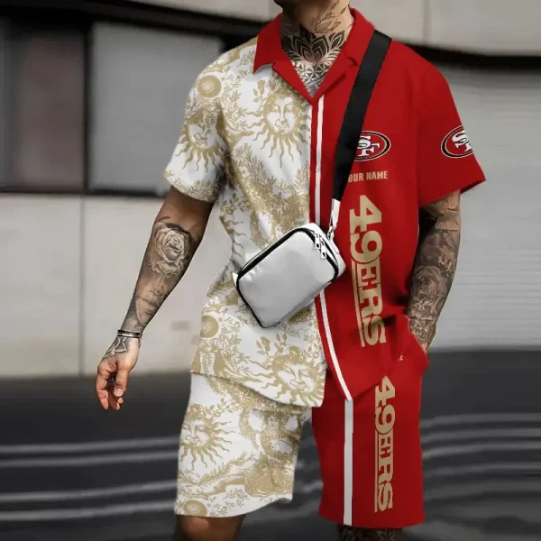 San Francisco 49ers Summer Hawaiian Combo Shirt and Short Trending 2025