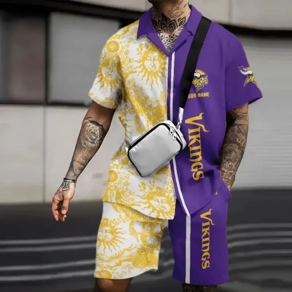 Minnesota Vikings Summer Hawaiian Combo Shirt and Short Trending 2025