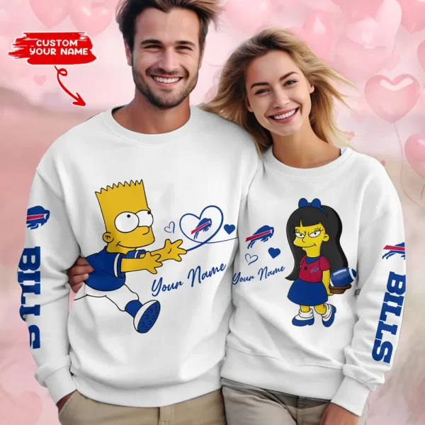 Buffalo Bills Bart and Jessica Valentine Gift Sweatshirt BGRSW355