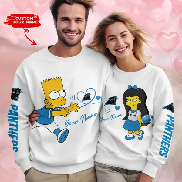 Carolina Panthers Bart and Jessica Valentine Gift Sweatshirt BGRSW356