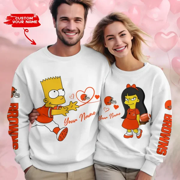 Cleveland Browns Bart and Jessica Valentine Gift Sweatshirt BGRSW359