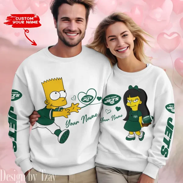New York Jets Bart and Jessica Valentine Gift Sweatshirt BGRSW376