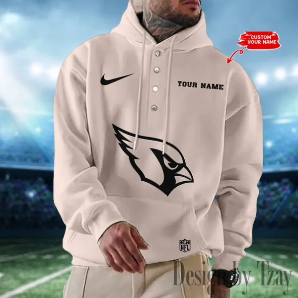 Arizona Cardinals Casual Button Hoodie SPTCBH001 - Image 2