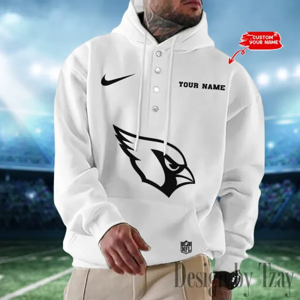Arizona Cardinals Casual Button Hoodie SPTCBH001