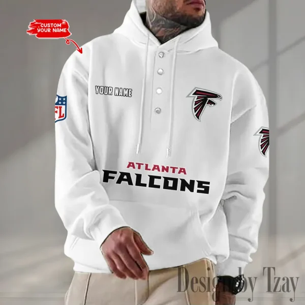 Atlanta Falcons Casual Button Hoodie SPTCBH066