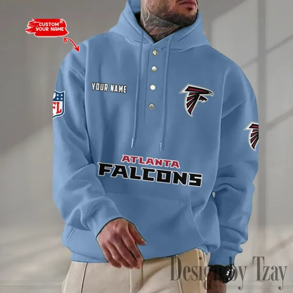 Atlanta Falcons Casual Button Hoodie SPTCBH066 - Image 2