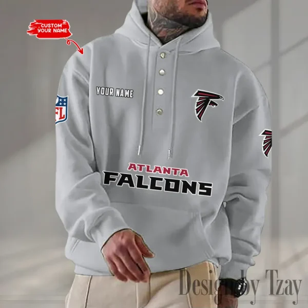 Atlanta Falcons Casual Button Hoodie SPTCBH066 - Image 5