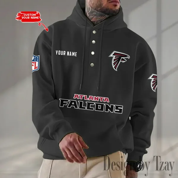 Atlanta Falcons Casual Button Hoodie SPTCBH066 - Image 6