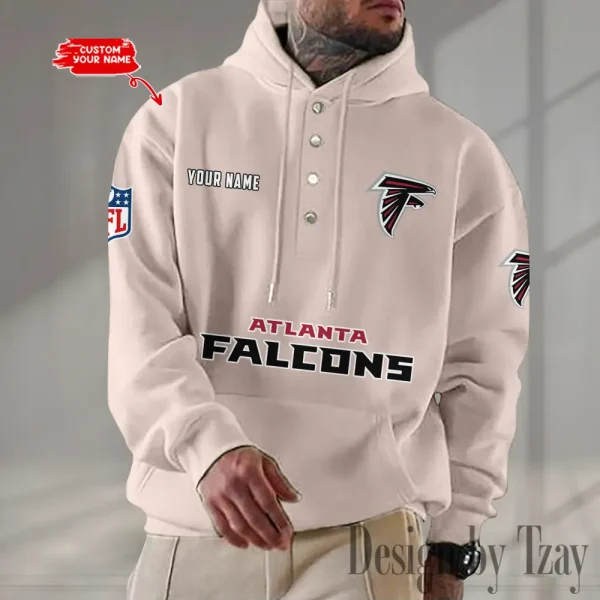 Atlanta Falcons Casual Button Hoodie SPTCBH066 - Image 7