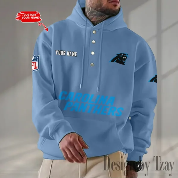 Carolina Panthers Casual Button Hoodie SPTCBH069 - Image 2