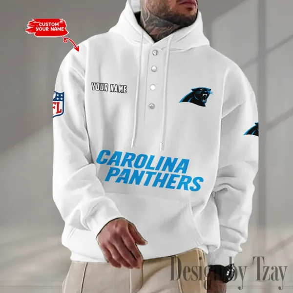 Carolina Panthers Casual Button Hoodie SPTCBH069 - Image 3