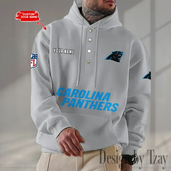 Carolina Panthers Casual Button Hoodie SPTCBH069 - Image 5