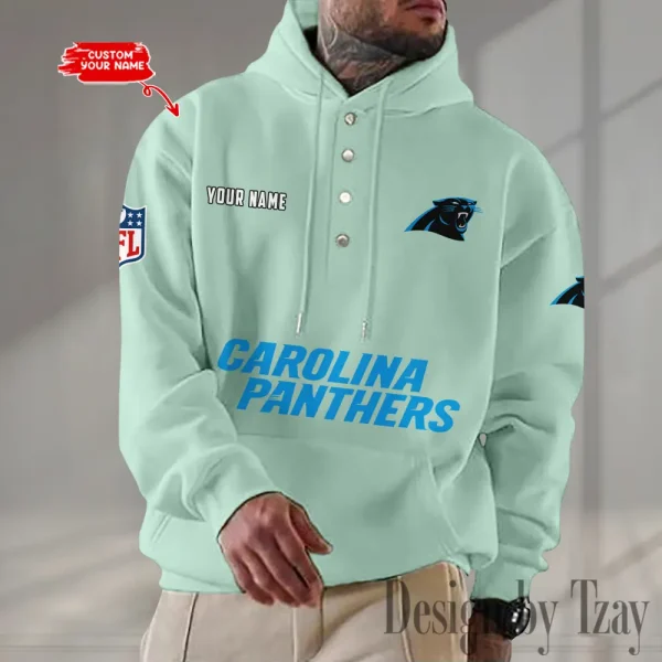 Carolina Panthers Casual Button Hoodie SPTCBH069 - Image 6