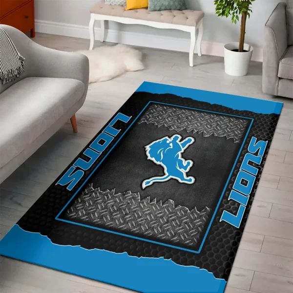Detroit Lions Rectangle Rug BGRERUG375