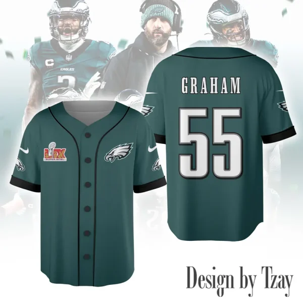 Philadelphia Eagles Custom Name Baseball Jersey AZCBJS582