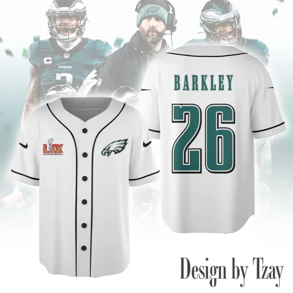 Philadelphia Eagles Custom Name Baseball Jersey AZCBJS585