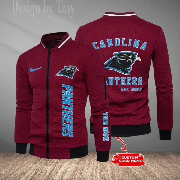 Carolina Panthers Mens Lightweight Casual Bomber Jacket 2025 SPTLCBJ005 - Image 3