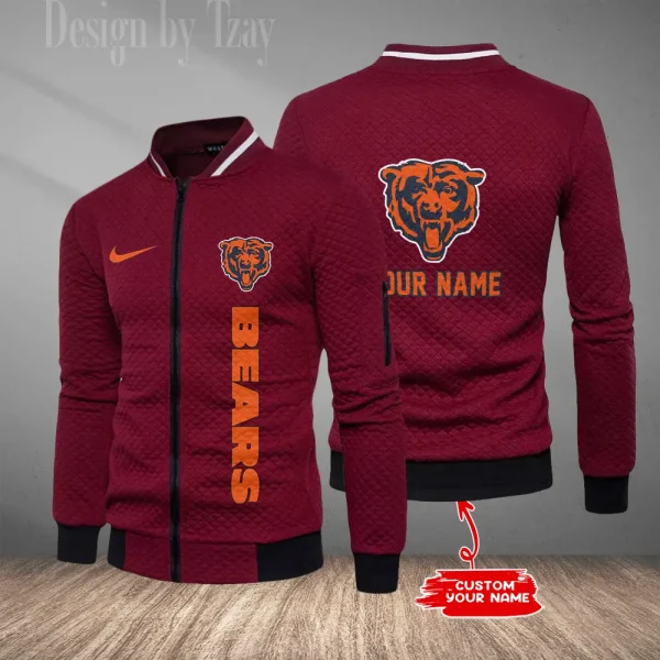 Chicago Bears Mens Lightweight Casual Bomber Jacket 2025 SPTLCBJ006 - Image 4