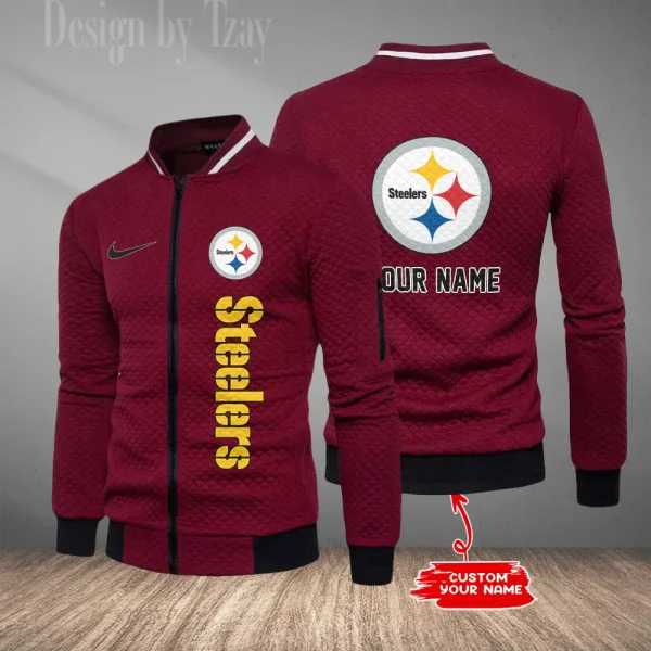 Pittsburgh Steelers Mens Lightweight Casual Bomber Jacket 2025 SPTLCBJ027 - Image 3