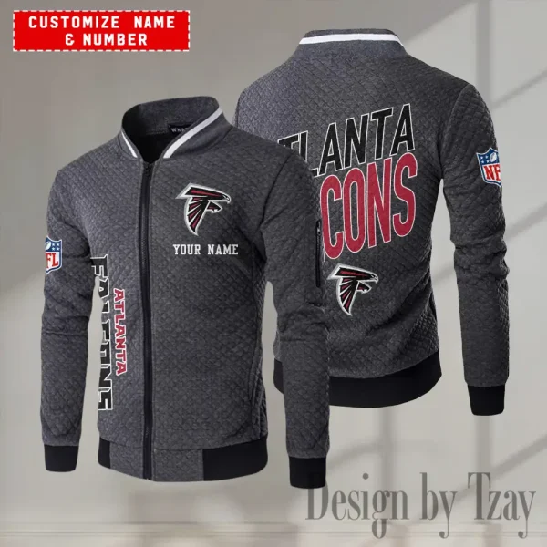 Atlanta Falcons NFL Mens Lightweight Casual Bomber Jacket 2025 SPTLCBJ034 - Image 2