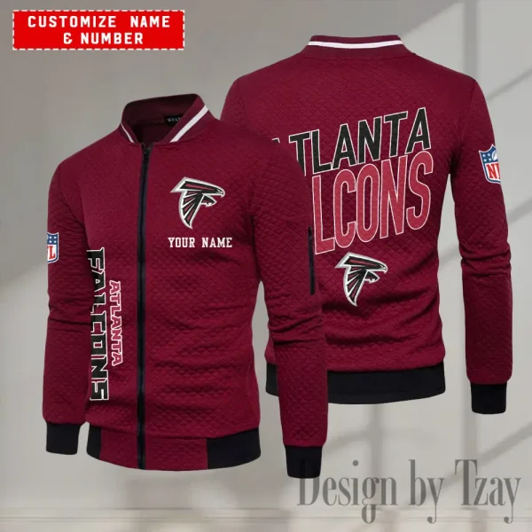Atlanta Falcons NFL Mens Lightweight Casual Bomber Jacket 2025 SPTLCBJ034 - Image 4