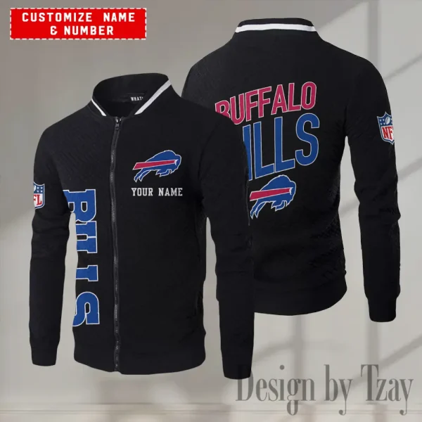 Buffalo Bills NFL Mens Lightweight Casual Bomber Jacket 2025 SPTLCBJ036 - Image 2