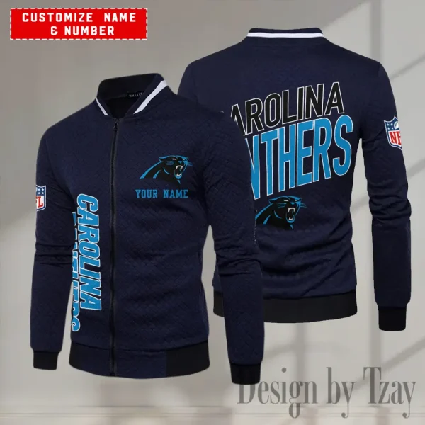 Carolina Panthers NFL Mens Lightweight Casual Bomber Jacket 2025 SPTLCBJ037