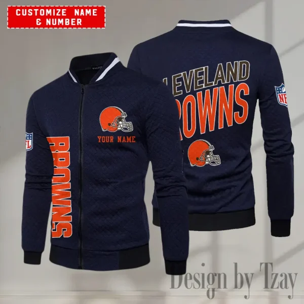 Cleveland Browns NFL Mens Lightweight Casual Bomber Jacket 2025 SPTLCBJ040
