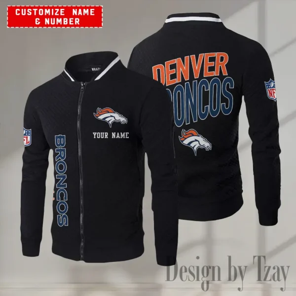 Denver Broncos NFL Mens Lightweight Casual Bomber Jacket 2025 SPTLCBJ042 - Image 2