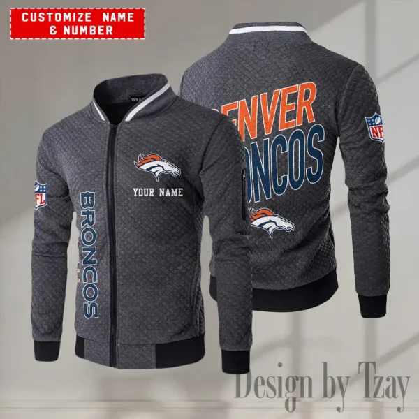 Denver Broncos NFL Mens Lightweight Casual Bomber Jacket 2025 SPTLCBJ042 - Image 3