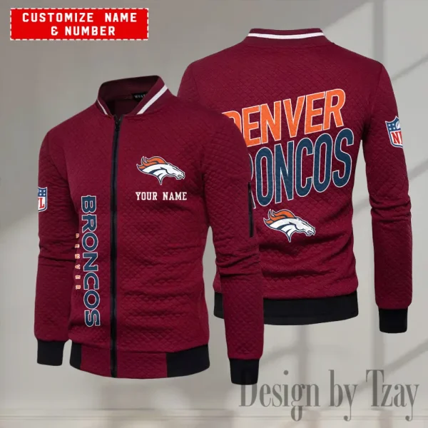 Denver Broncos NFL Mens Lightweight Casual Bomber Jacket 2025 SPTLCBJ042 - Image 4
