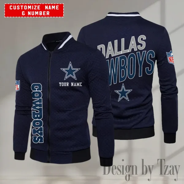 Dallas Cowboys NFL Mens Lightweight Casual Bomber Jacket 2025 SPTLCBJ041 - Image 3