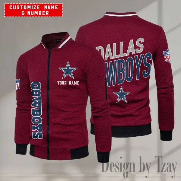 Dallas Cowboys NFL Mens Lightweight Casual Bomber Jacket 2025 SPTLCBJ041 - Image 4