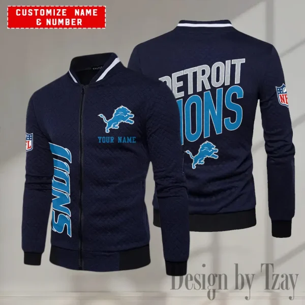 Detroit Lions NFL Mens Lightweight Casual Bomber Jacket 2025 SPTLCBJ046