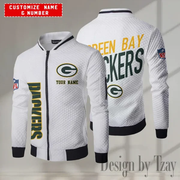 Green Bay Packers NFL Mens Lightweight Casual Bomber Jacket 2025 SPTLCBJ047