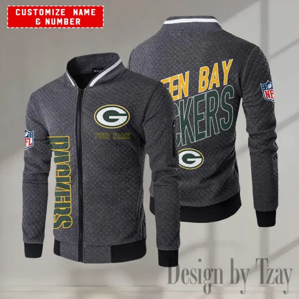 Green Bay Packers NFL Mens Lightweight Casual Bomber Jacket 2025 SPTLCBJ047 - Image 4