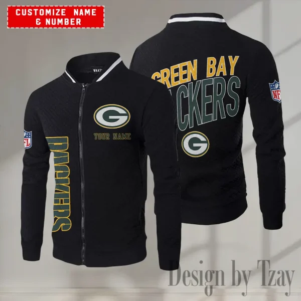 Green Bay Packers NFL Mens Lightweight Casual Bomber Jacket 2025 SPTLCBJ047 - Image 5