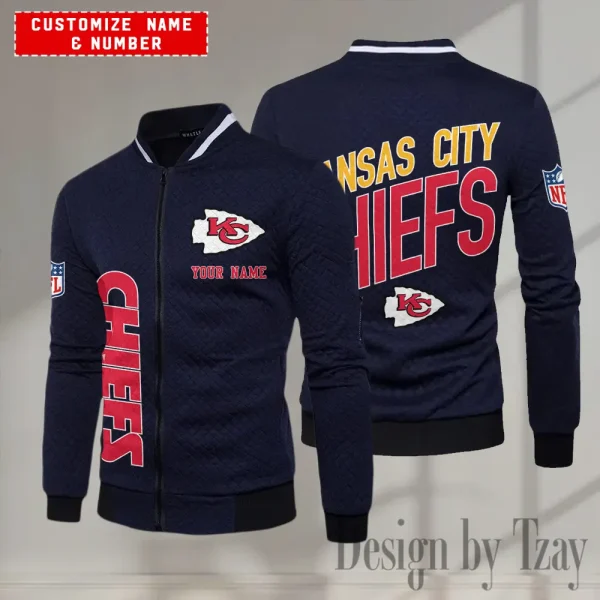 Kansas City Chiefs NFL Mens Lightweight Casual Bomber Jacket 2025 SPTLCBJ051 - Image 2