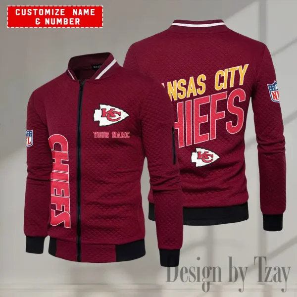 Kansas City Chiefs NFL Mens Lightweight Casual Bomber Jacket 2025 SPTLCBJ051 - Image 3